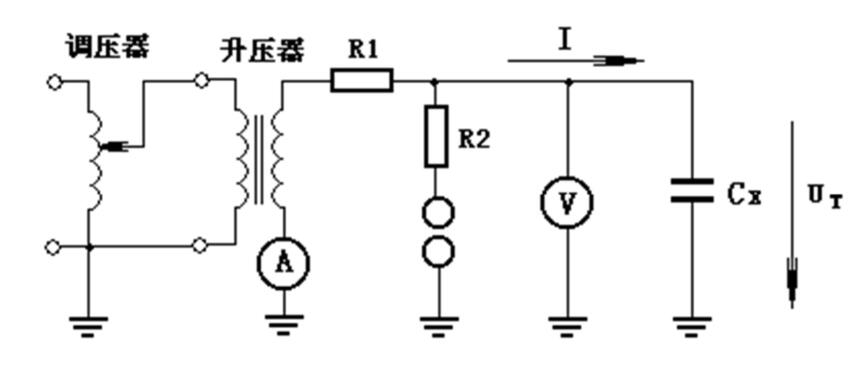 圖6.9 常規交流耐壓試驗接線 圖6.9 常規交流耐壓試驗接線